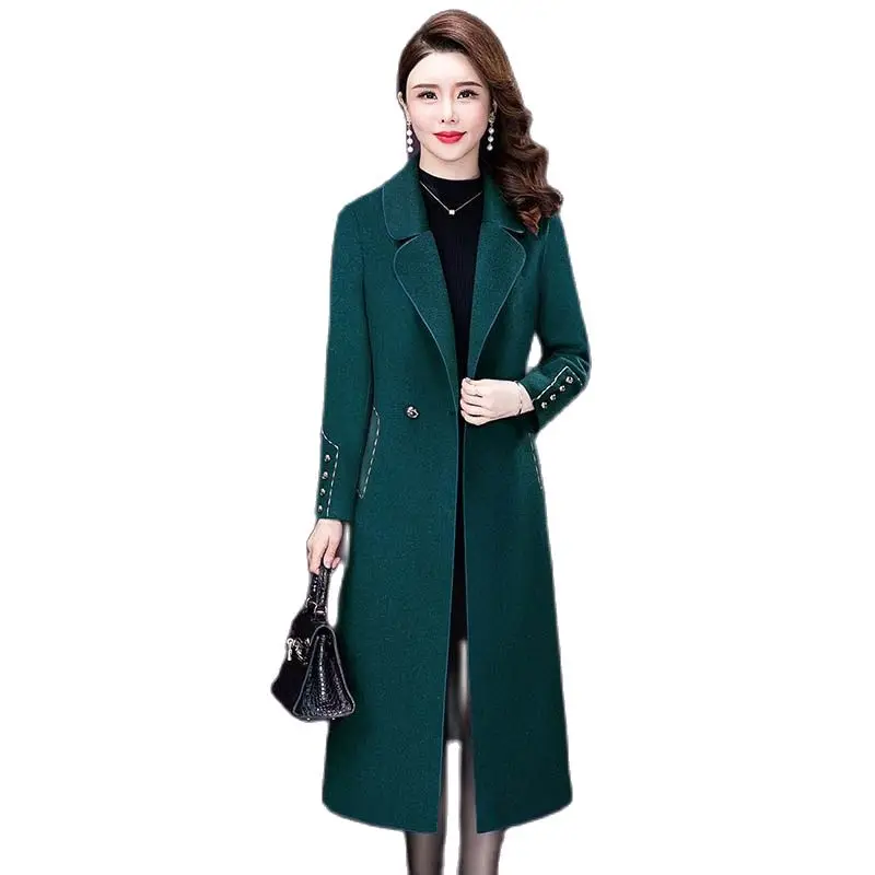 

High-grade Double-sided Cashmere Temperament Coat Women's Mid-Length 2022 Autumn And Winter New Women's Fashion Loose Woolen Coa