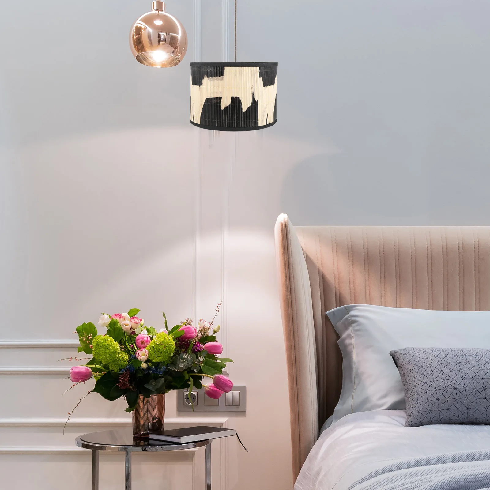 

Exquisite Bamboo Lampshade Hanging Pendant Light Shade Replacement Woven Decorative Cover For Home Stay Christmas Gift