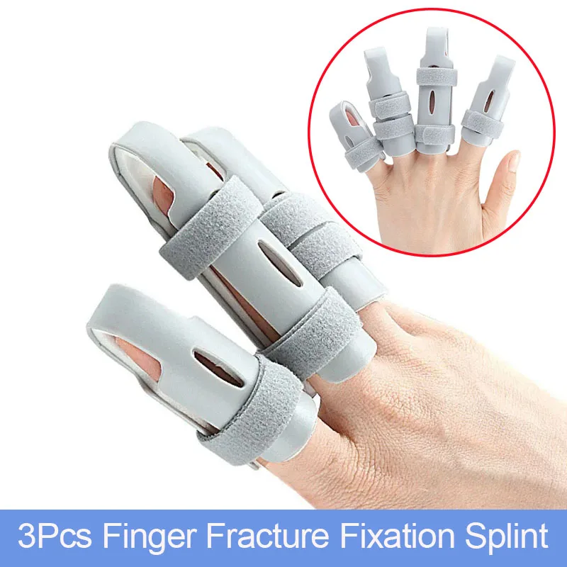 

3Pcs Adjustable Finger Splint Corrector Support- Finger Dislocation Fracture Recovery Splint-Finger Fixed Splint Trainer