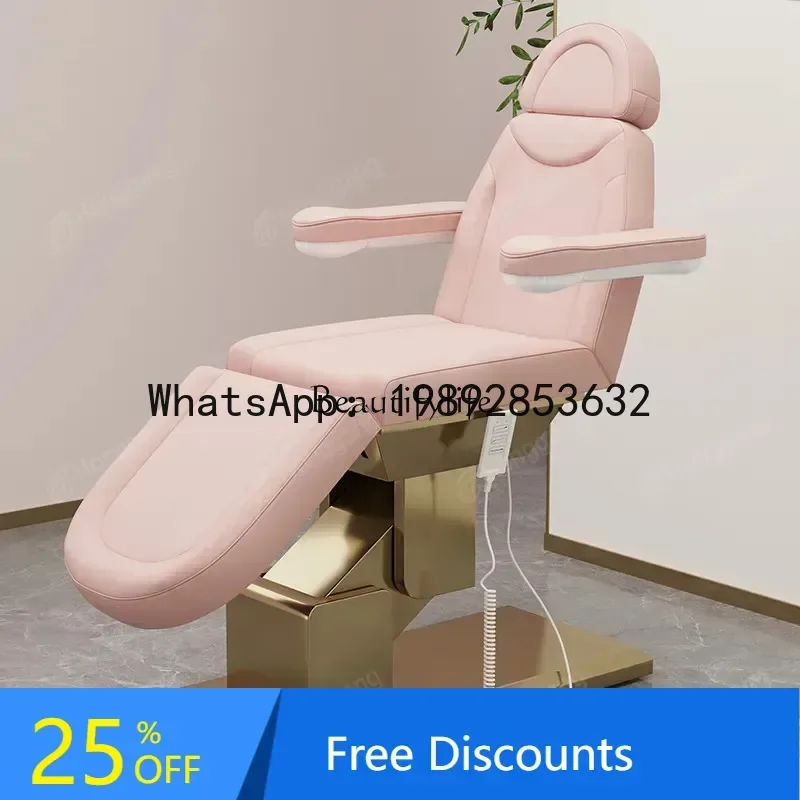 

CC 02*Electric beauty pattern embroidery bed, multi-functional adjustment, gold base with head hole