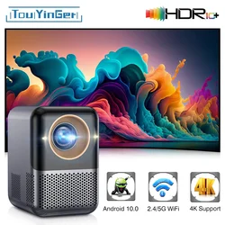 TouYinger Projector 4K Android 10 ET31 Pro Max Dual Wifi6 BT5.0 1080P 1366x800 Cinema Outdoor portable Projetor