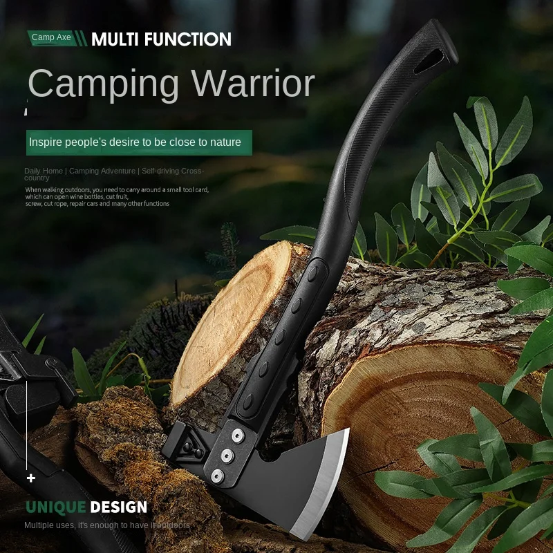 Multifunctional tactical axe, field tree chopping, wood chopping, engineer axe, mountain axe knife, outdoor self-defense surviva