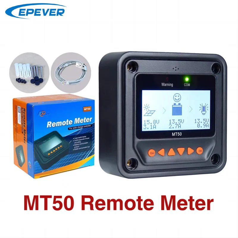 EPEVER MT50 Remote Meter Monitor Set Data of TracerAN BN TRIRON LSB Solar Charge Controller LCD Display EPEVER Accessory