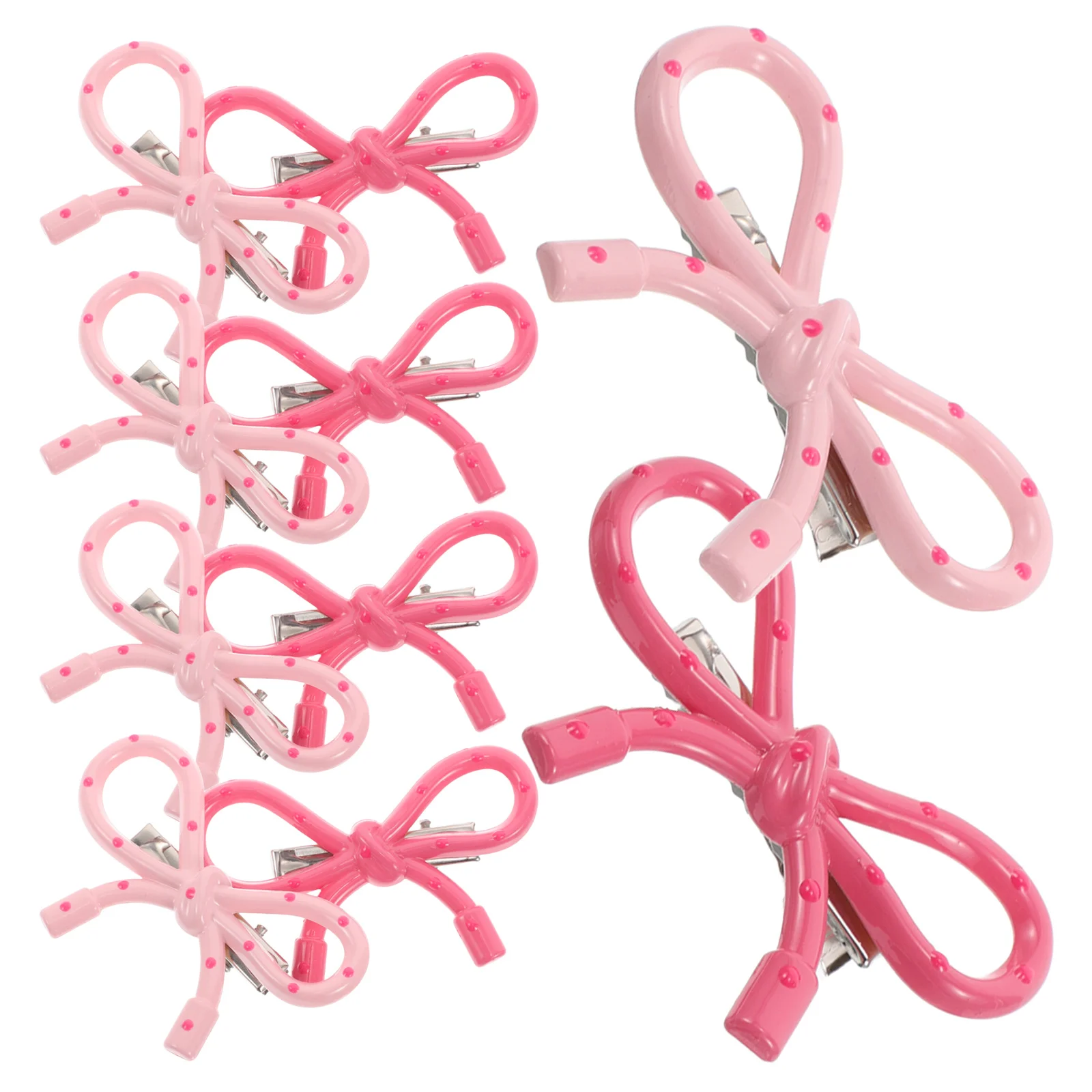 

10pcs Bow Hair Clips Pink Stylish Design Adorable Baby Girl Accessories Cute Barrette for Toddler Women