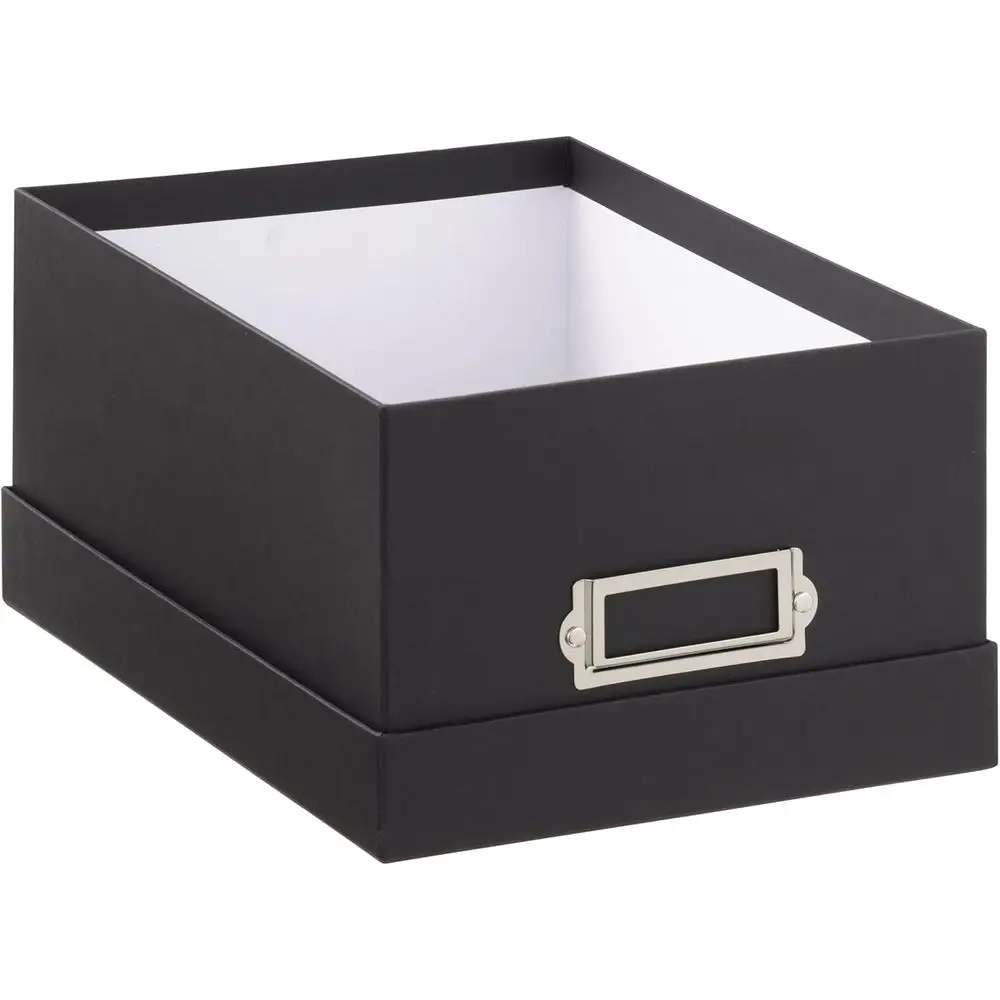 

Bulk 12-Pack Black Photo Storage Boxes for Safekeeping Photos, Documents, and Prints