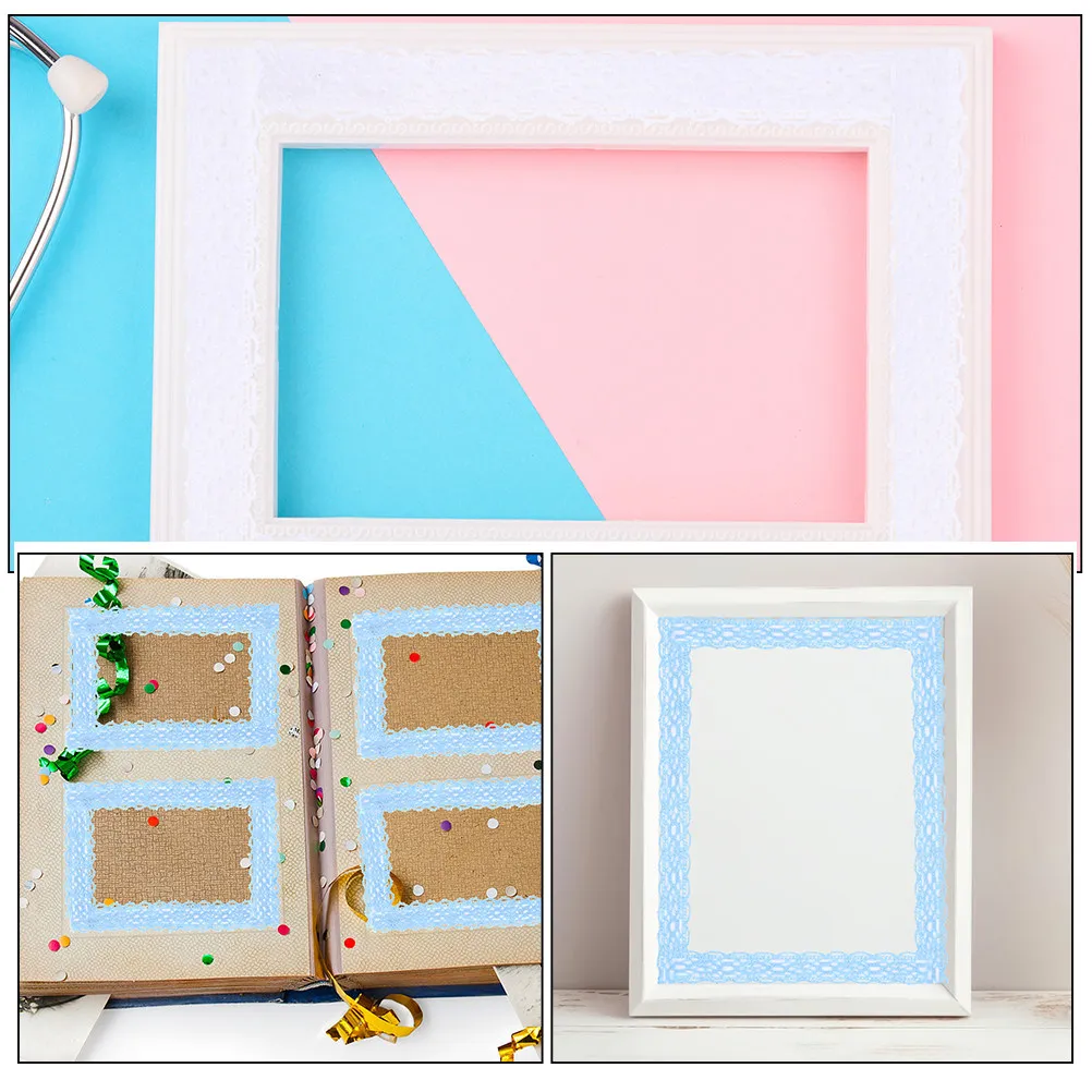 

Набор из 3 рулонов декоративной кружевной ленты для DIY-проектов: для фоторамок, скрапбукинга, рукоделия, декоративных элементов, тканевых наклеек, лент для творчества