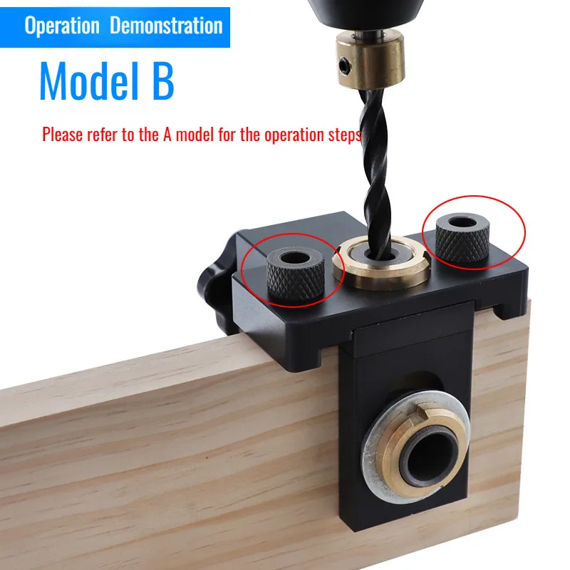 Woodworking Hole Opener 3-1punching Locator Panel Furniture Hole Opener Connector Round Wood Tenon Positioning Drilling Tool