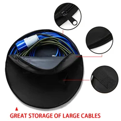 Car RV Caravans Wire Cable Harness Storage Bag Case Motorhome Gardening Portable Heavy Duty Cable Organizer RV Parts Black
