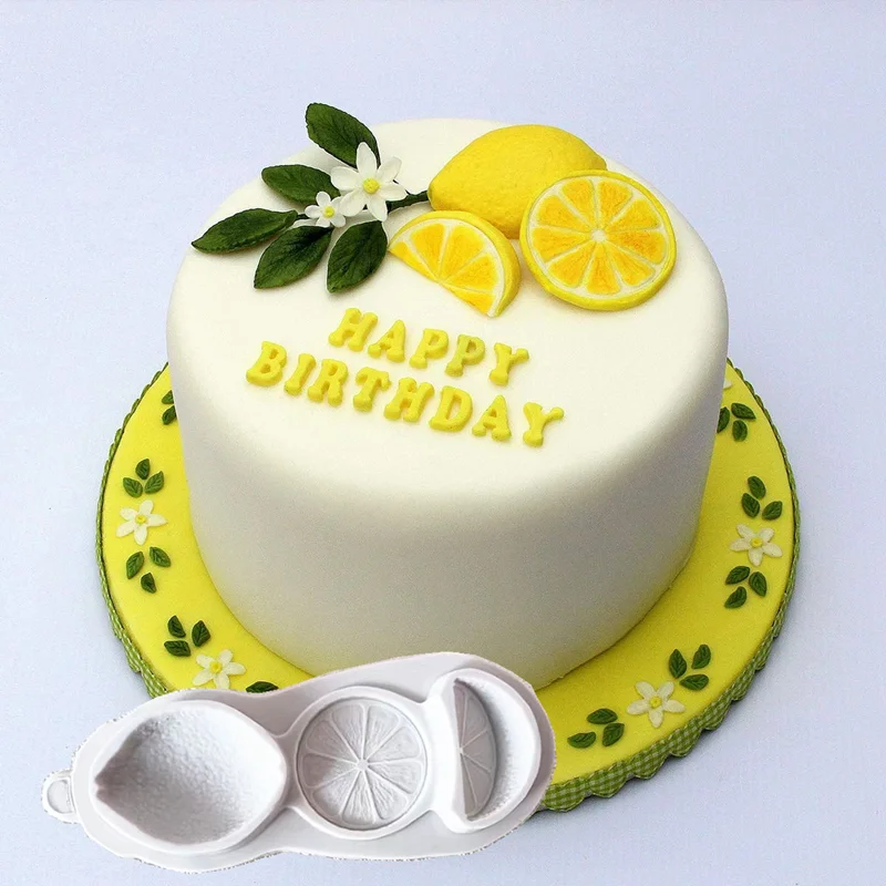 

Silicone Cold Lemon Slice Mold Fruit Resin Cupcake Fondant Moulds Cake Lace Decorating Appliance Tools For Baking