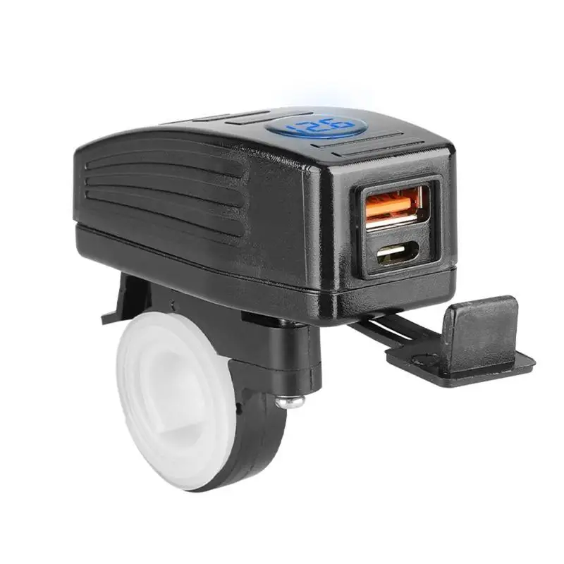 

Адаптер для быстрой зарядки руля, мотоцикл, источник питания 12 В, розетка PD QC3.0