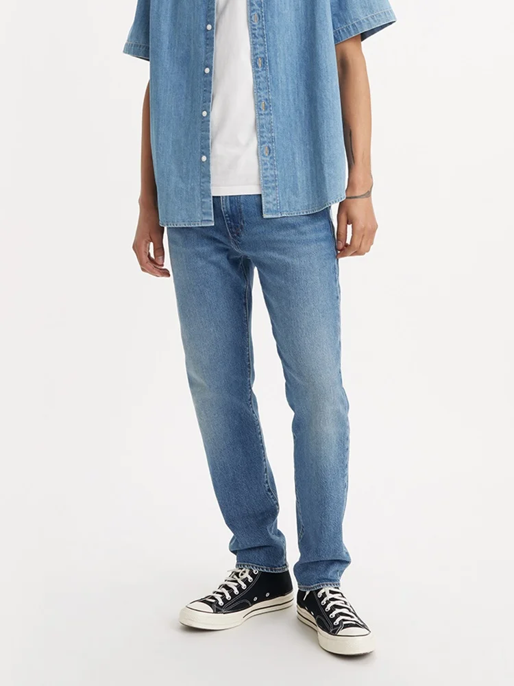 

Мужские джинсы Waed: зауженные прямые брюки со средней посадкой, из смесового хлопка и полиэстера, универсальные, на все сезоны, модные