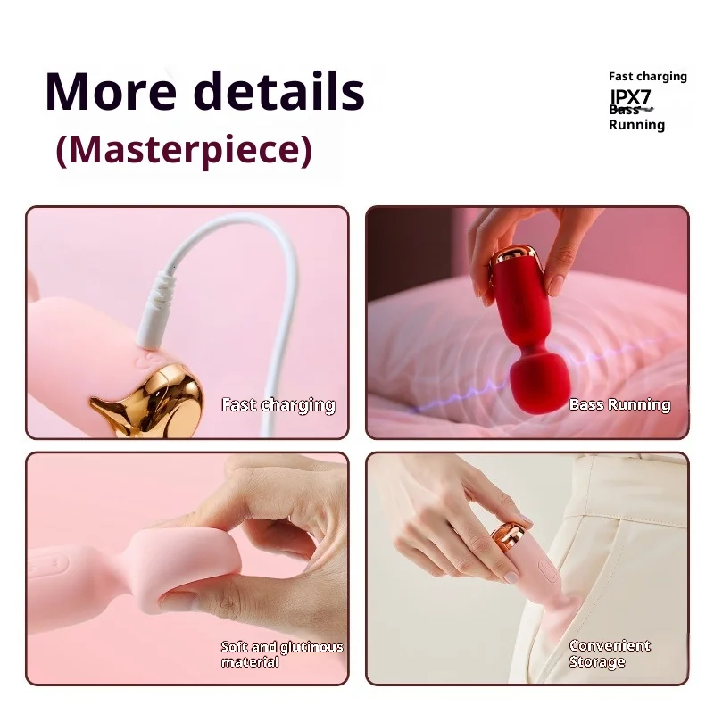 AV عصا هزاز للنساء البظر محفز تدليك الثدي الحلمات هزاز أنثى الاستمناء لعبة الجنس الصغيرة للنساء #6