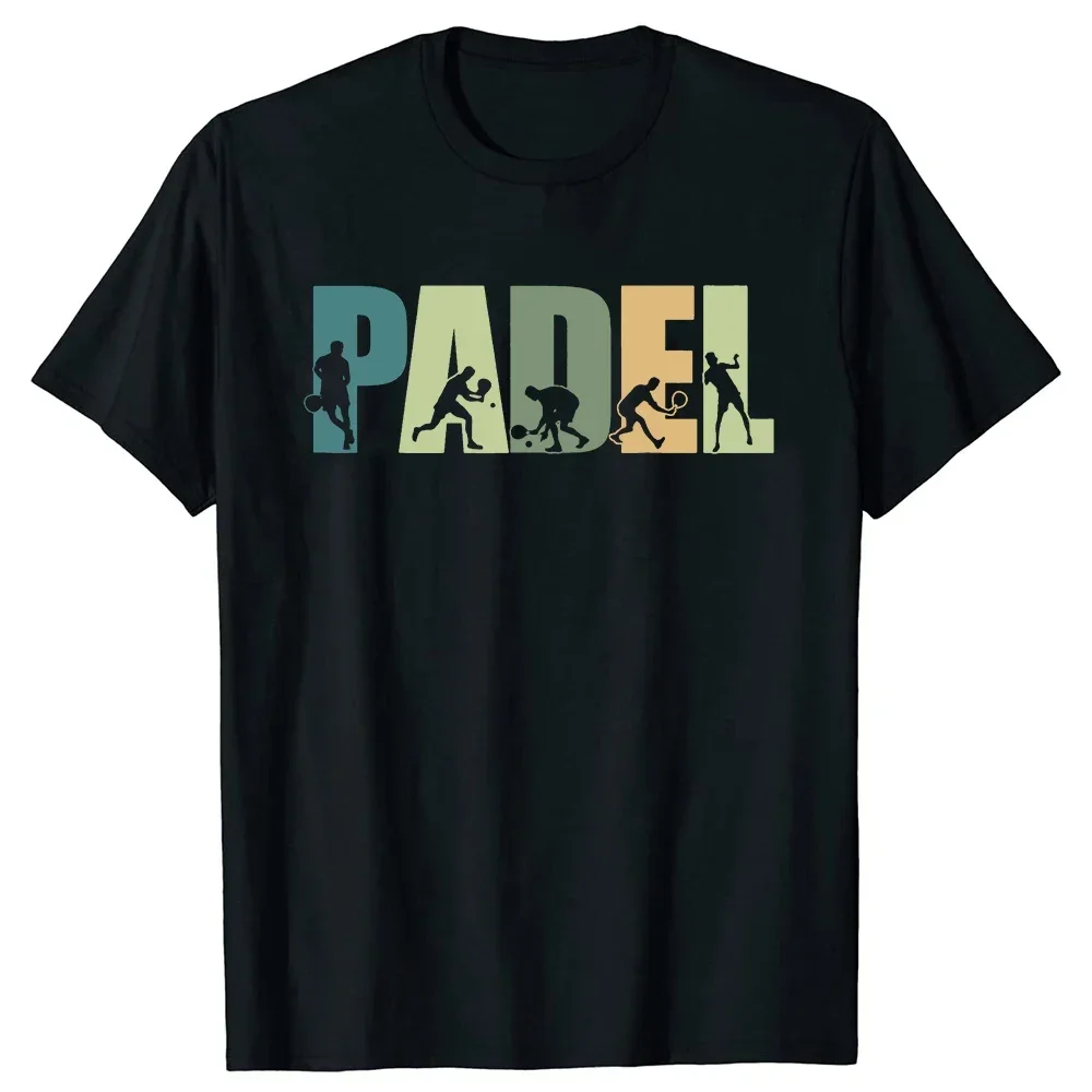 Funny Padel Tennis T Shirts Summer Racket Ball Graphic Cotton Streetwear Short Sleeve Padel Players Gifts T-shirt Mens Clothing