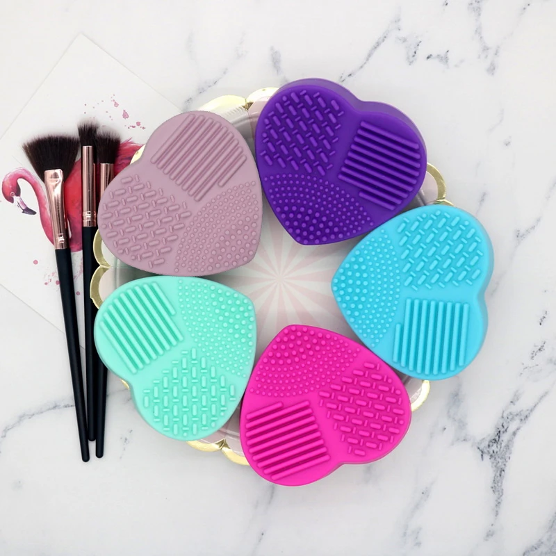 Makeup Brush Cleaner Pad Foundation Eyeshadow Make Up Brushes Cleaning Mat Cosmetic Soft Washing Brush Scrubber Board Hand Tools