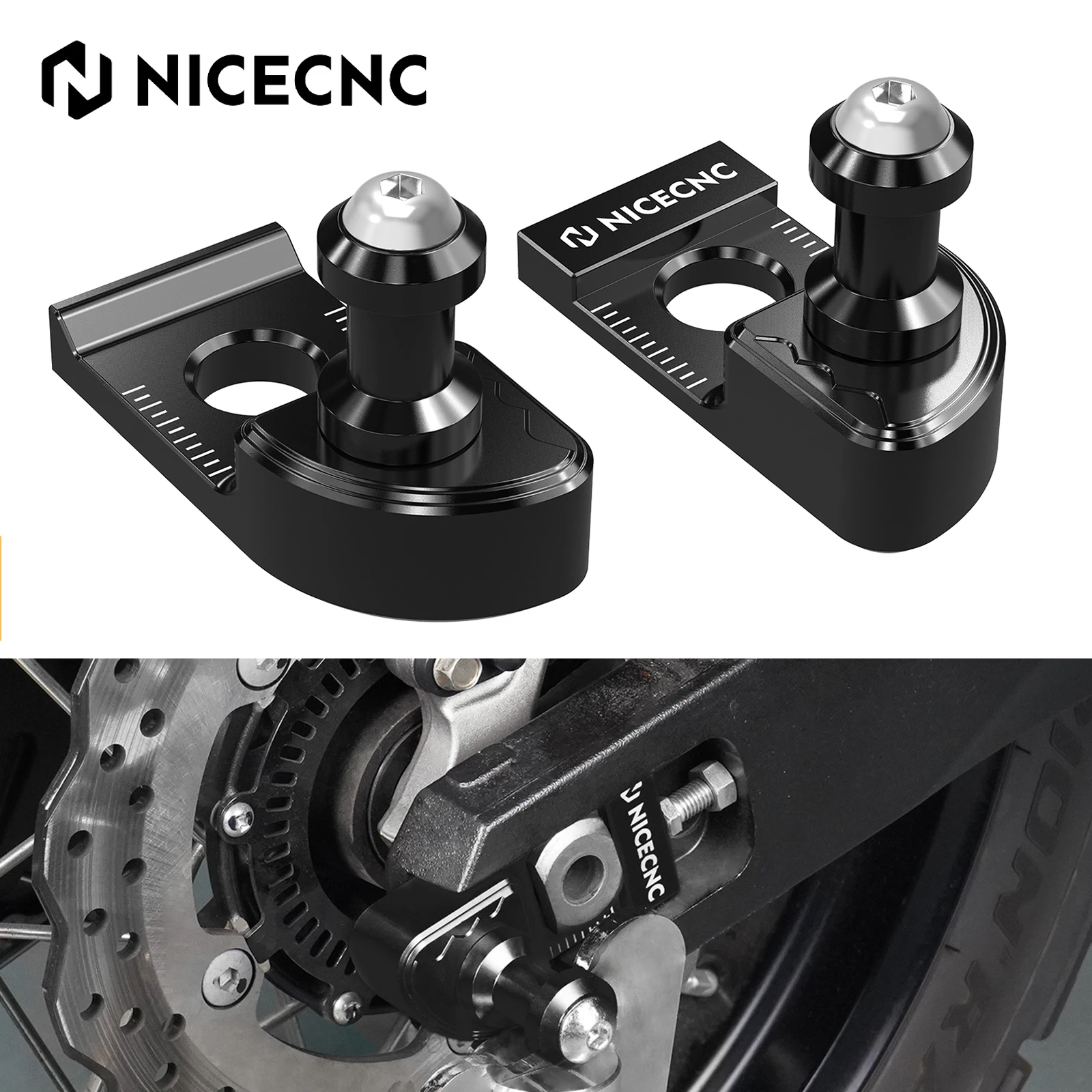 

For 2019-2024 Yamaha Tenere 700 XTZ 700 Rally Edition Rear Chain Adjuster Axle Blocks Swingarm Spools Slider Stand XSR900 FJ09