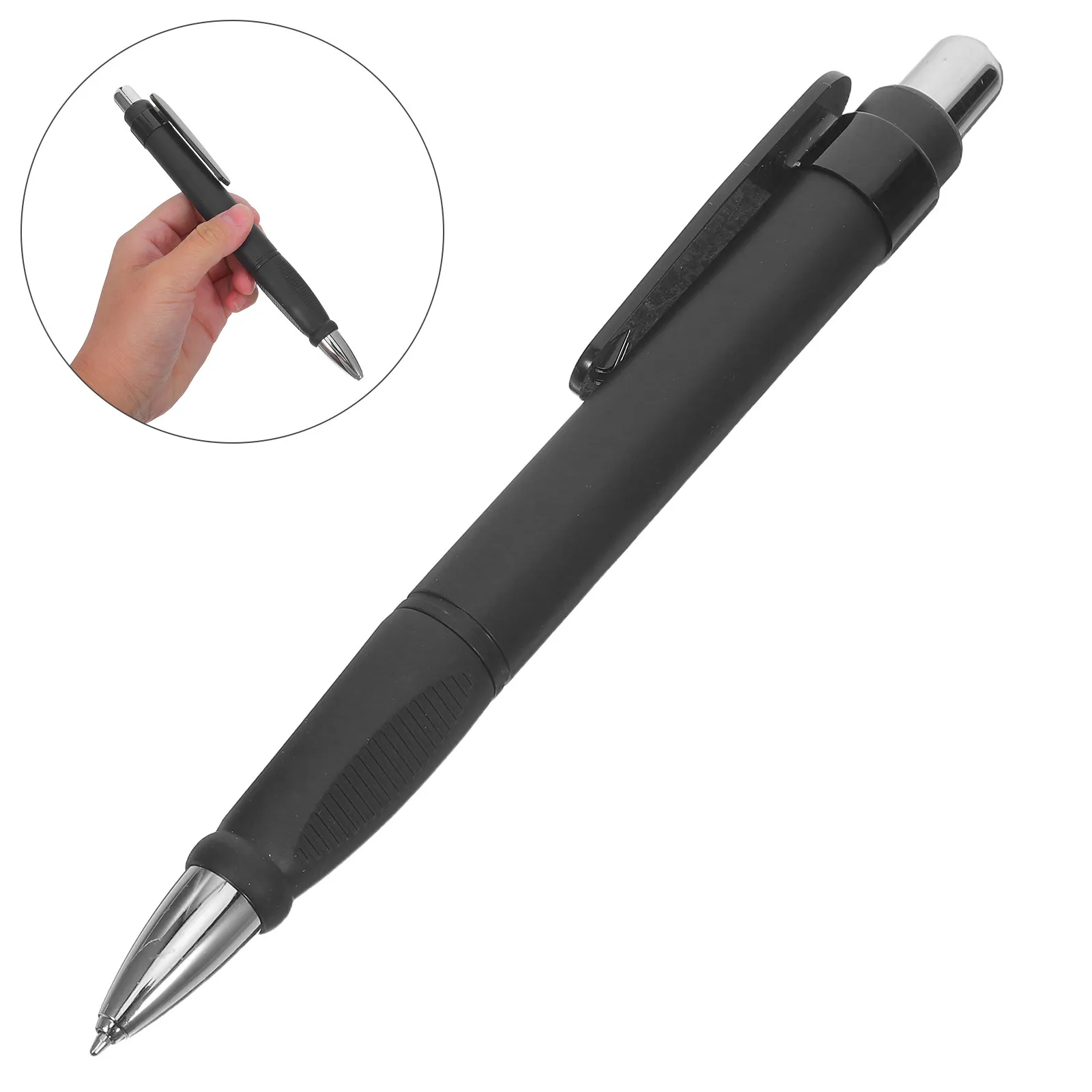 3Pcs Ballpoint Pens Retractable Thick Grip Easy Hold Ergonomic Black Ink 1.0mm Smooth Writing Work School Note Taking Planner