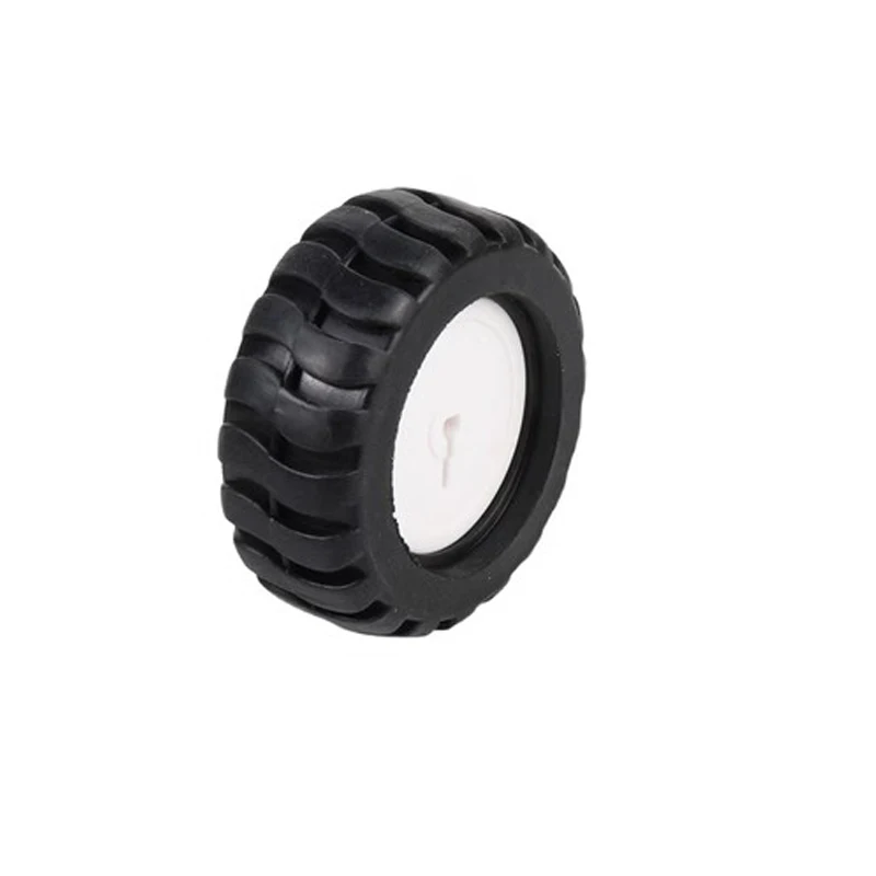 K346 43*19*3mm D-hole Rubber Wheel Suitable for N20 Motor D Shaft Tire Car Robot DIY Toys Parts