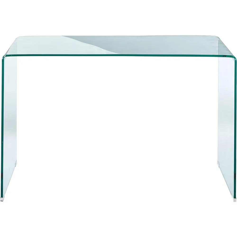 Furniture Writing Desk Clear and Chrome 801581