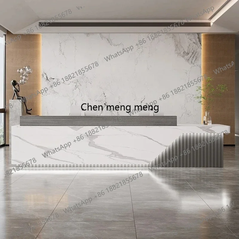 

K153 Reception Commericial Desks Luxury Customer Design Checkout Business Table Welcome Cash Register High Quality Bureau Furni