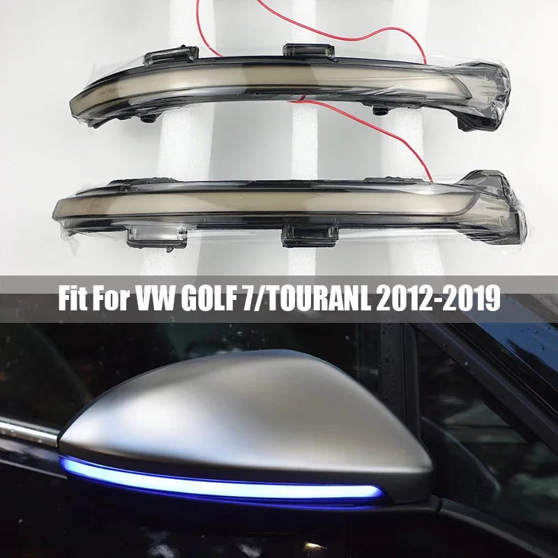 

White blue red Dynamic LED Turn Signal Mirror Light for VW Golf MK7 GTI 7 R Rline GTD Bright water flowing clear version