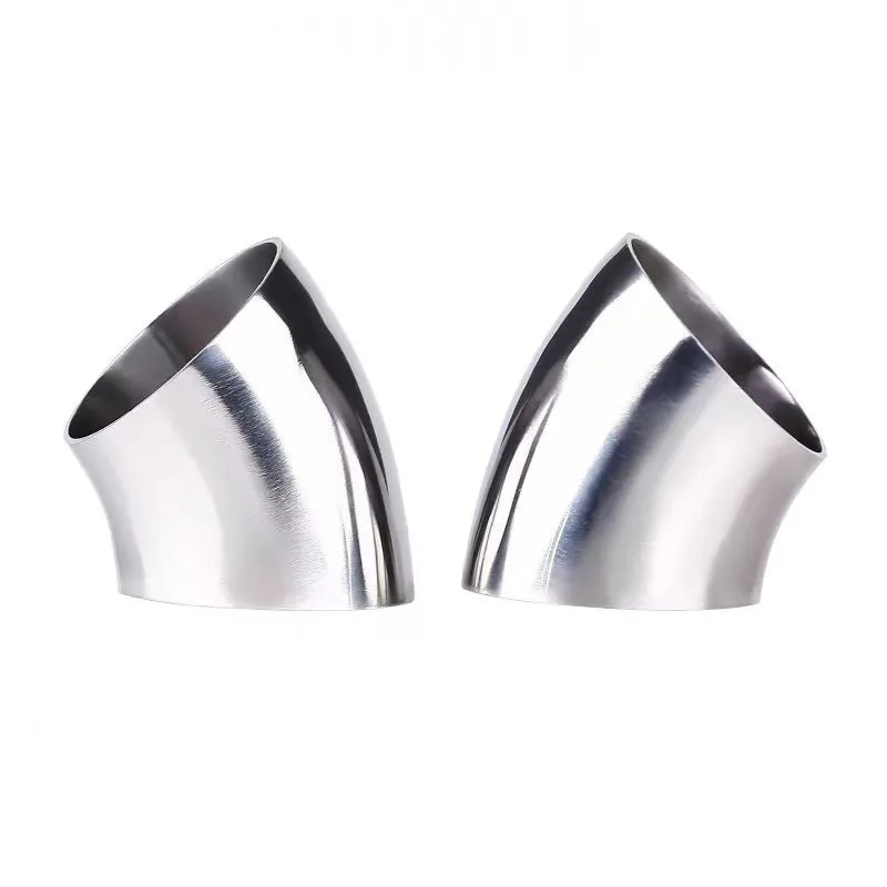 O/D 16/19/25/28/32/34/38/45/51/57/60/63mm 304 Stainless Steel Sanitary Weld 45 Degree Elbow Pipe Fitting