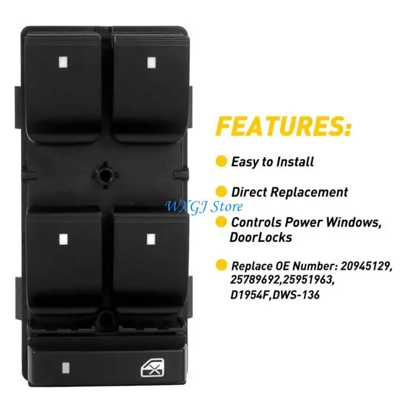 37JE متوافق مع 408 1500 2500 3500 20945129 سيارة التحكم الكهربائي نافذة التبديل دفع زر الزجاج مصعد منظم #5