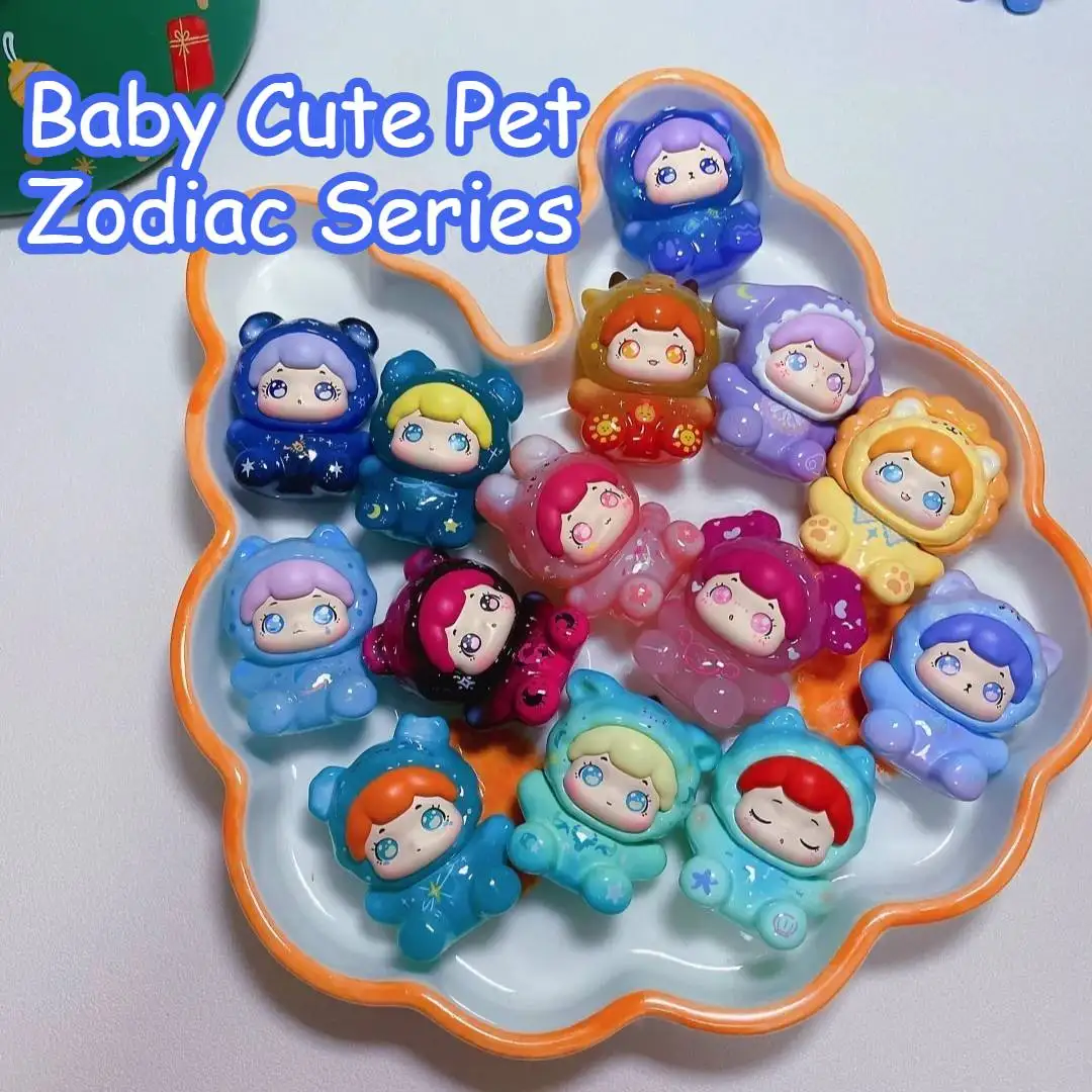 

Baby Cute Pet Zodiac Series Blind Box Mini Figurine Table Decoration Cute Kawaii Toy Collectible Surprise Gifts
