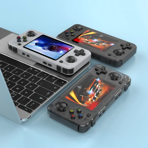 Imagen 2 del producto Consola de juegos portátil R36H, pantalla IPS de 3,5 pulgadas, Linux RK3326, reproductor de videojuegos Retro, 3000 mAh, 64G, más de 10000 juegos clásicos