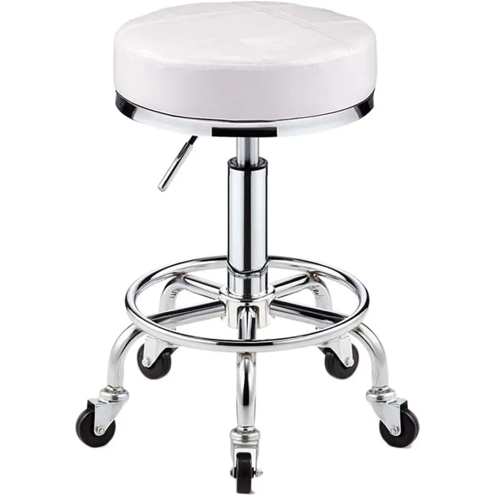 

Белое вращающееся парикмахерское кресло со шкивом для парикмахерских, маникюра и стрижек