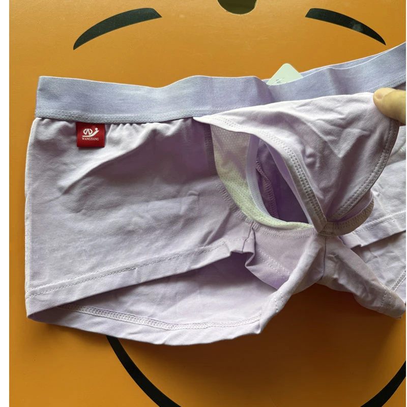 الجانب مفتوح شخصية ملابس داخلية للرجال بلون القطن تنفس الفضاء كبسولة الملاكمين منتصف الخصر حجم كبير سراويل بوكسر