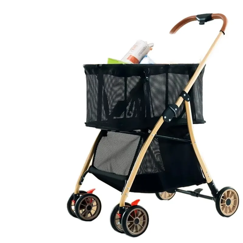 

Lightweight Oxford Multifunctional Shopping Trolley Foldable with One Click for Small Medium-Sized Shopping Adventures Dog Walks