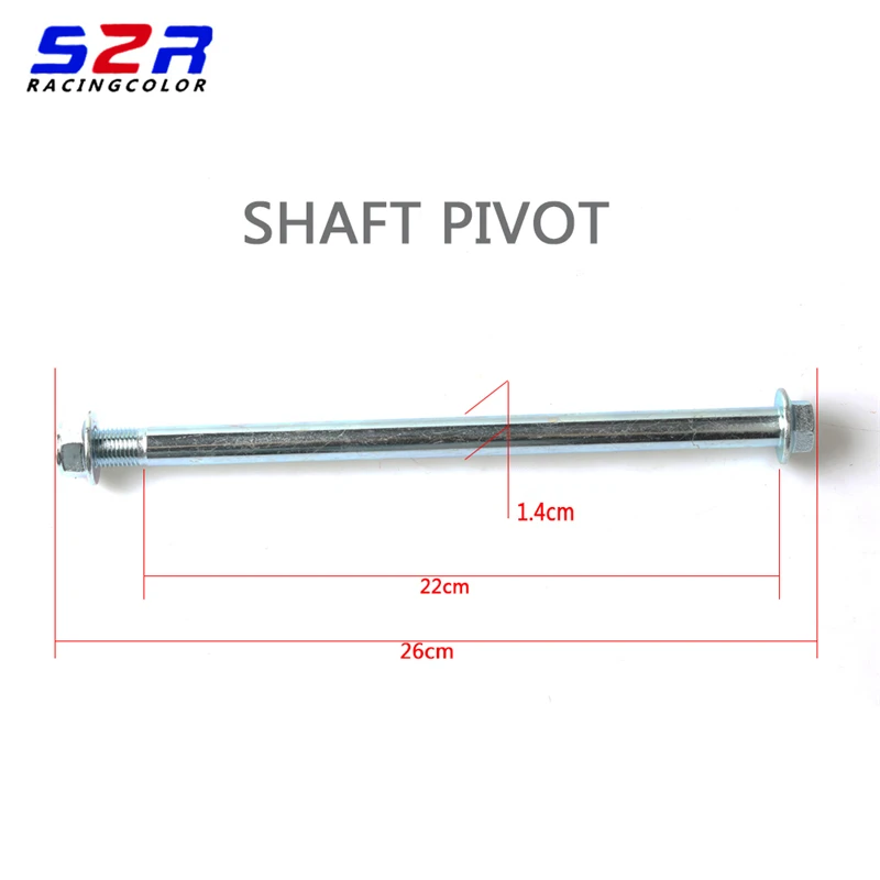 Motorcycle Front Rear Back Wheel Axle Shaft Pivot Assy For YAMAHA YBR125 YBR YB 125 YB125Z  125CC 150CC 250CC Dirt Bike Parts