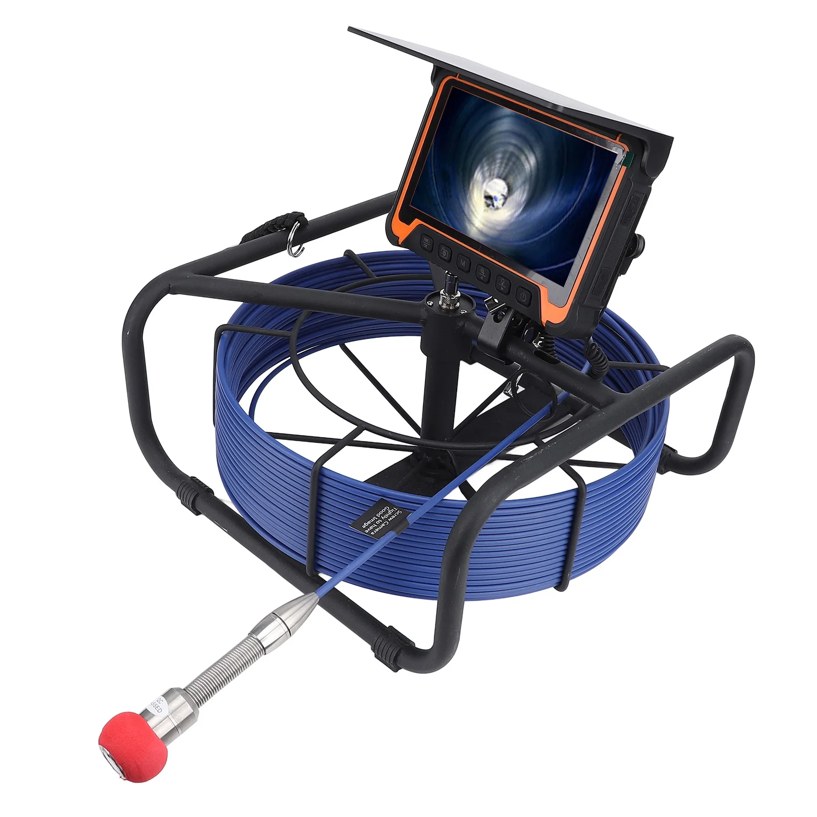 Cámara de alcantarillado inspección de plomería 7 pulgadas LCD IP68 cámara de tubería a prueba de agua grabadora DVR 30 m/98,4 pies IP68 grabadora DVR a prueba de agua