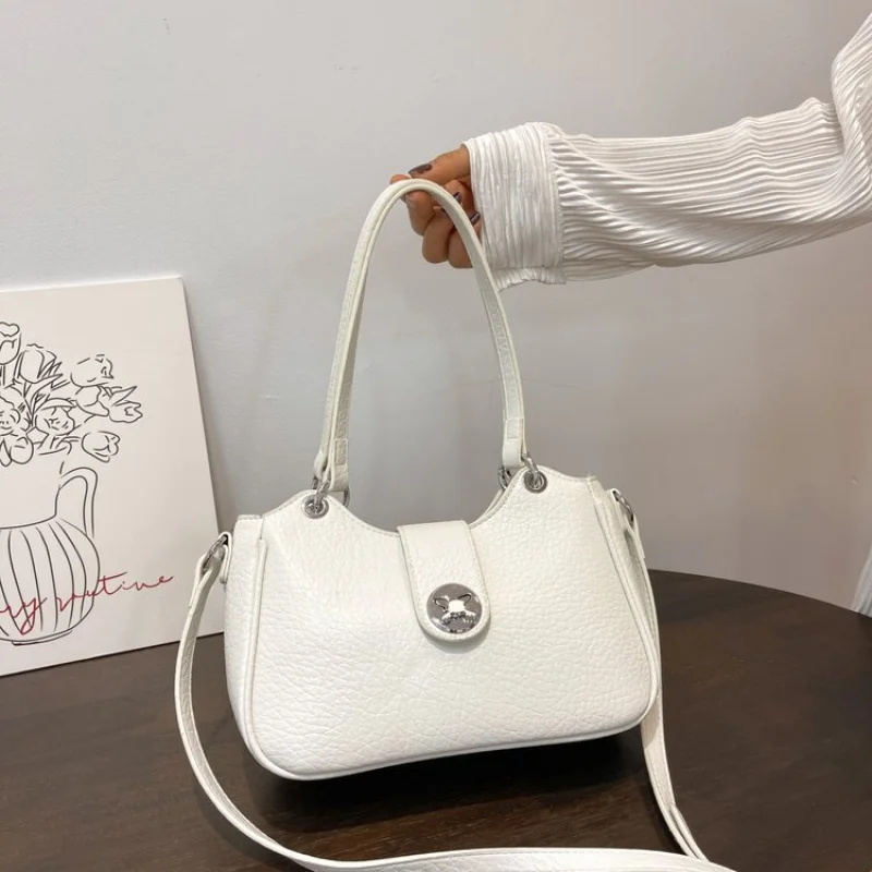 

Fashionable Leather Women's Handbag Luxury Brand Famous Designer Elegant Crossbody Trendy Vintage Commuter Bag