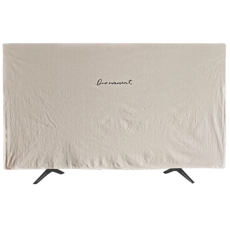 100% cotton TV dust cover LCD high-end TV cover dustproof cloth for 55 inches, 65 inches, 43 inches,75 inches