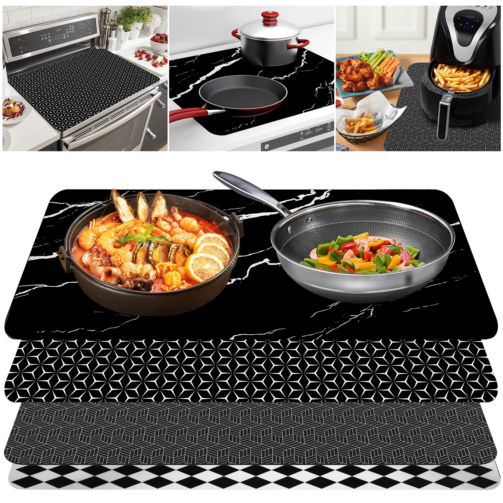 

Induction cooker stove protection pad silicone pad heat-resistant electric stove cover pad cooking kitchen accessories