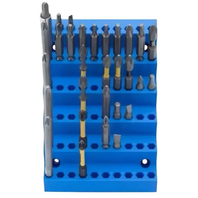 Hexagonal Shank Drill Bit Bracket Screwdriver Drill Bit Milling Cutter Storage Holder Box Rack Organizer 70 Holes