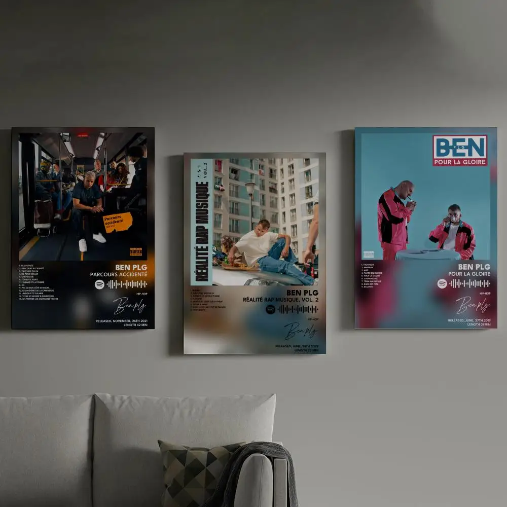 

BEN plg Poster Prints Canvas Painting Wall Art Picture Living Room Home Decor Tracklist Music Album Cover