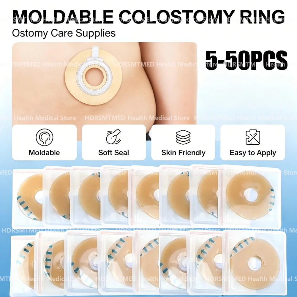 2/4mm Colostomy Bag Anti-leak Ring Paste Stoma Bags Supplies Protective Barrier Rings Ostomy Bag Leak Proof Sealing Sticker