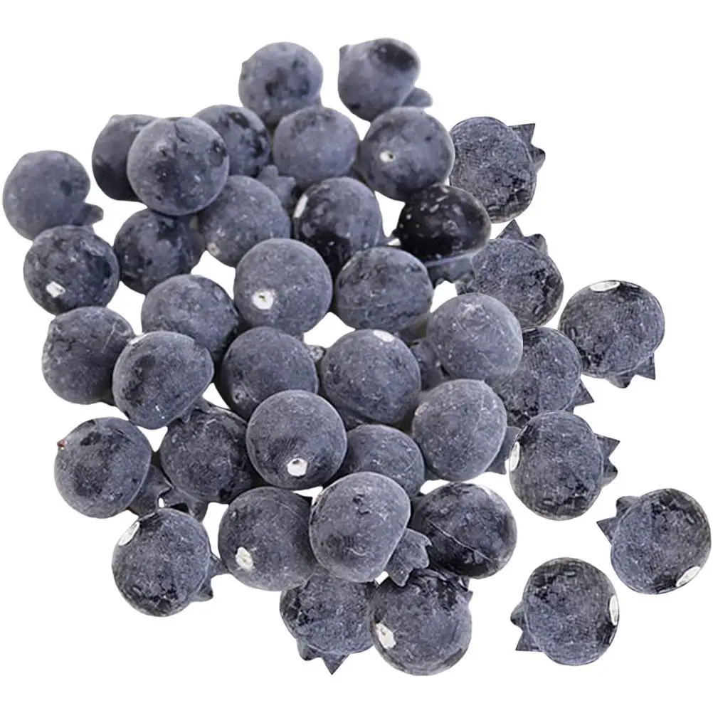 50 Pcs Foam Blueberry Ornaments Artificial Fruits Decorations Home Layout Photography Props Simulation Blueberries Models Vivid
