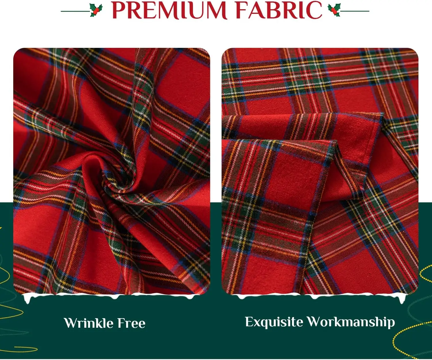 Christmas Plaid tablecloth Red Checkered Table Cover Xmas Party Dinner Washable Table Cloth For Home Living Room Decoration