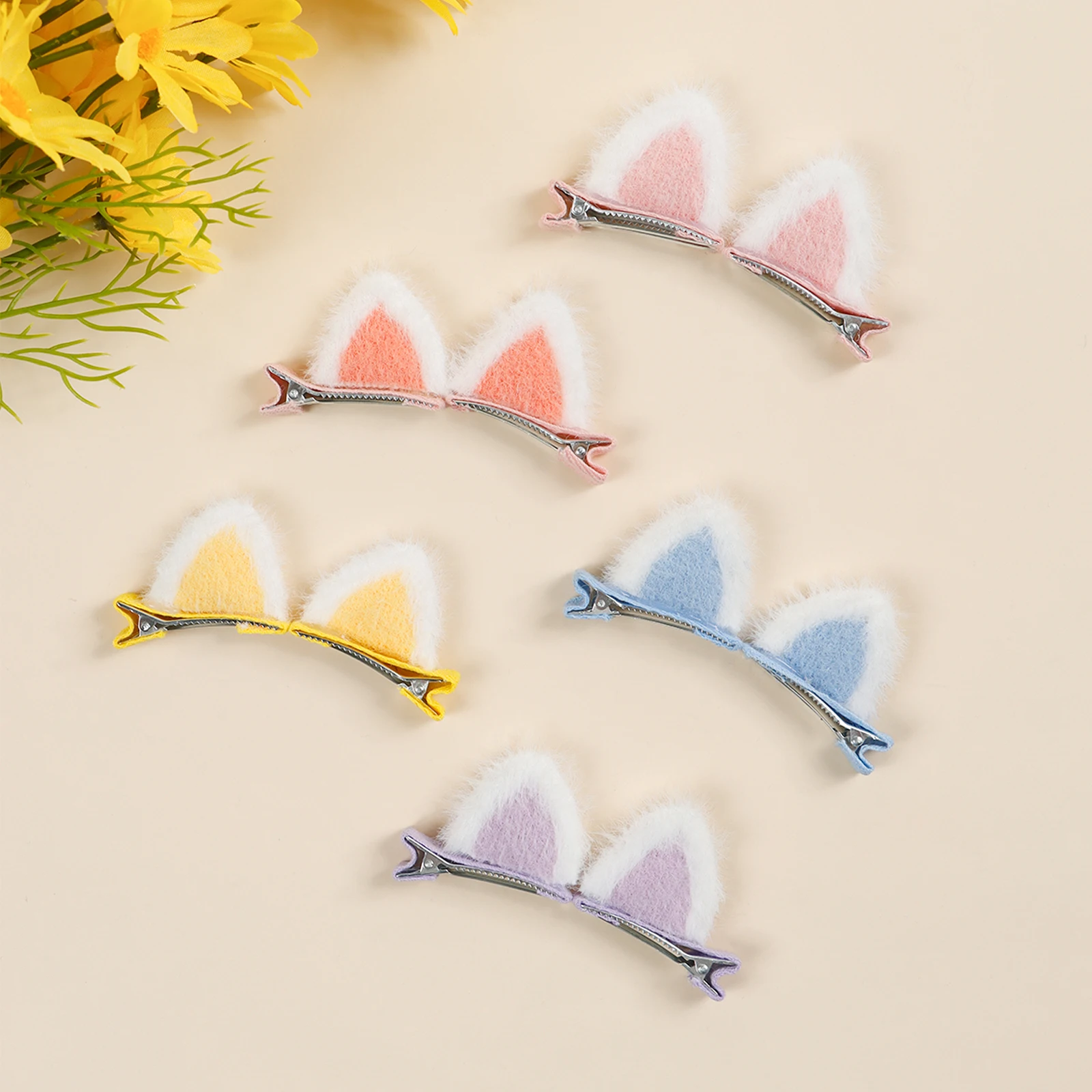 10 шт., плюшевая заколка для кошачьих ушей для маленьких девочек, декор для фотографий, милый аксессуар для волос, детская праздничная одежда, заколки для ушей, модная шпилька для подростков