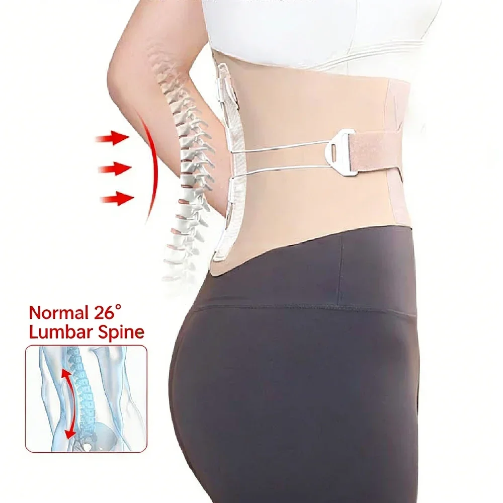 1Pcs Adjustable Lumbar Support Belt with Lumbar Panel, Breathable, Strong Support Design For Herniated Disc, Sciatica, Scoliosis
