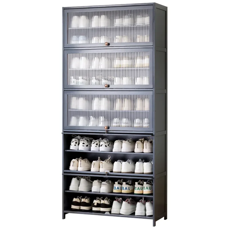 رف أحذية بباب منزلي بسيط للإيجار الداخلي لتخزين المنزل قطعة أثرية e****خزانة أحذية غبار ميكانيكية متعددة الطبقات جديدة #5