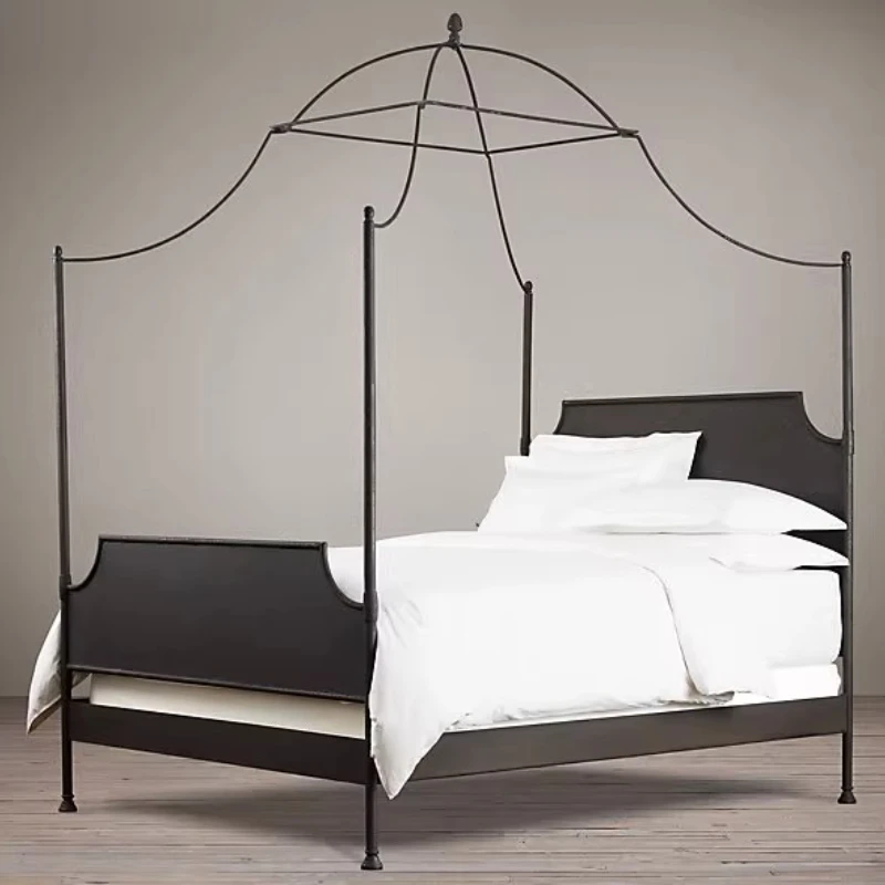 

Двуспальная креативная винтажная кровать, европейский металлический отель, удобный модный каркас кровати, главная спальня, скандинавская мебель Muebles, скандинавская мебель