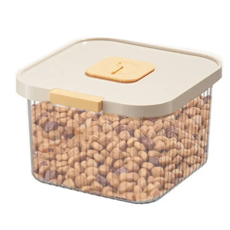 

Pet Food Storage Bin Sealed Food Bucket for Pets Visibility Design Pet Food Organizer for Pet Foods Rice Wheat Flour Tablets