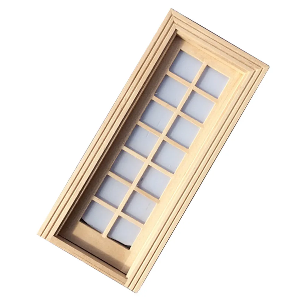 

1Pcs Miniature Lattice Door for Dollhouse Mini House Decor Premium Wooden DIY Furniture Accessory Realistic Micro Interior