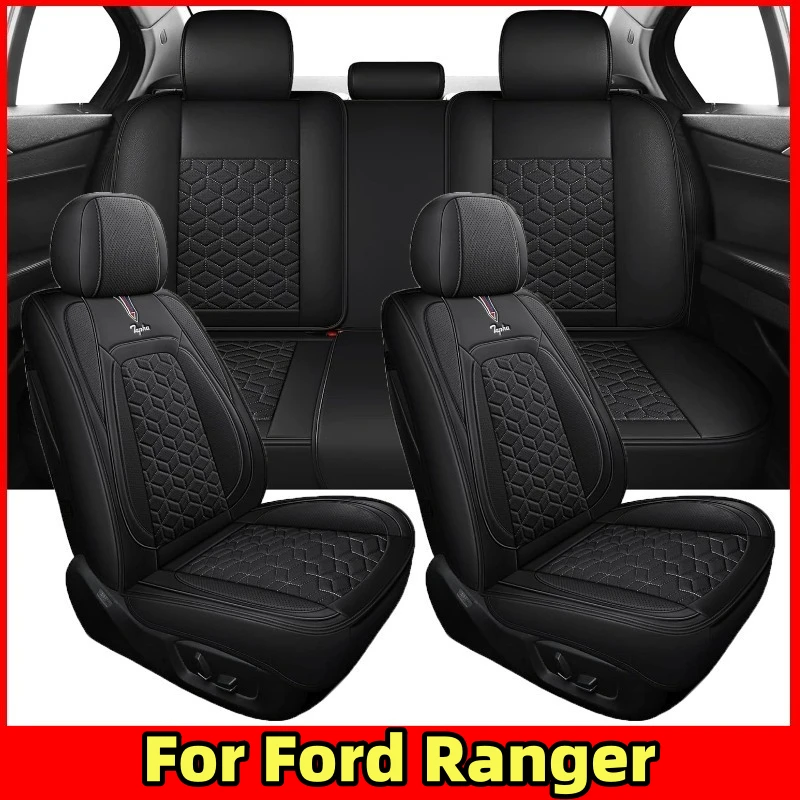 

NEW Car seat cover high-end Faux leather soft full wrap waterproof wear-resistant seat cover full set of 5 seat For Ford Ranger