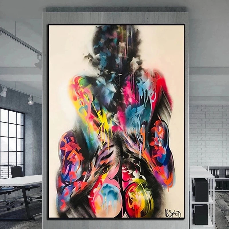 Graffiti Sexuelle Liebhaber Pop Art Leinwand Malerei Wand Kunst Poster und Druck Wand Bild Cuadros Hause Dekoration für Wohnzimmer