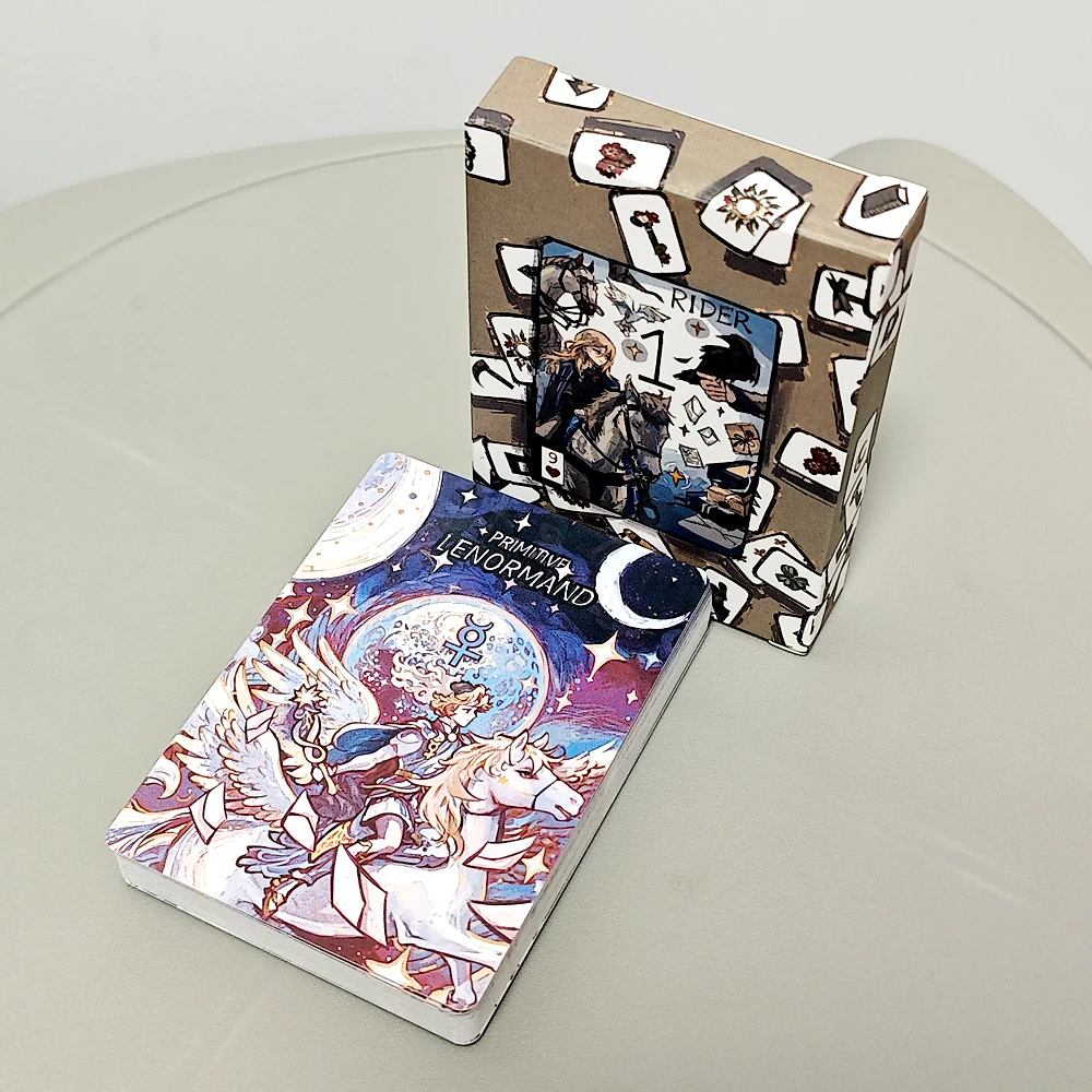 

9*6 см, примитивная колода Ленорманда, система раны, 42 шт., благоприятные для начинающих карты Ленорманда